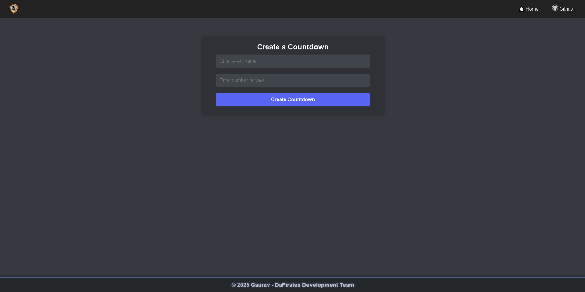 CountDown Website - Software Project by Gaurav Uchil (gaurav87565)